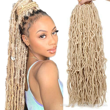36 inch Blonde Long Goddess Braiding Dreadlocks Hair For Black Women Nu Locs Crochet Braid Hair Synthetic Faux Locs Extension